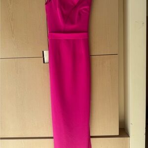 Sleeveless Fuchsia Maxi Sheath Dress